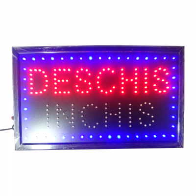 Reclama Luminoasa Panou LEDuri Inchis Deschis Animata 2RANDURI 50x25cm