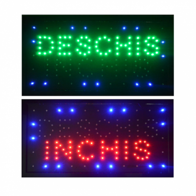 Reclama Luminoasa Panou LEDuri Inchis Deschis Animata 2RANDURI 50x25cm