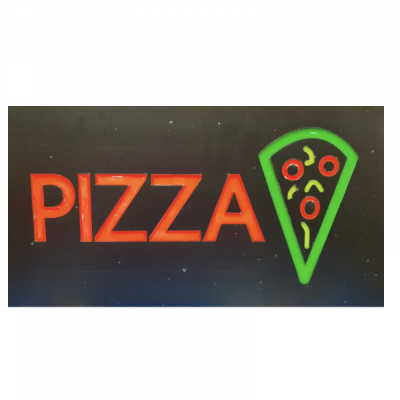 Reclama Luminoasa Panou tip Neon LED Interior, Felie PIZZA 50x25cm KNH