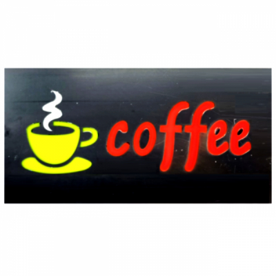 Reclama Luminoasa Panou tip Neon LED Interior mesaj COFFEE 50x25cm MHM