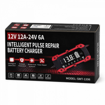 Redresor Auto Inteligent 12V 12A/24V 6A Reparare Puls SWT-1206 DALBI 7H068 XXM