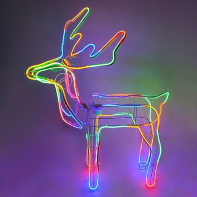 Ren Craciun Solar 3D Furtun Neon Flex LED Multicolor Static 60x70cm NMG