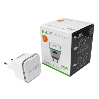 Repeater WiFi Amplificator Semnal Wi Fi 300mBS M-life ML0705