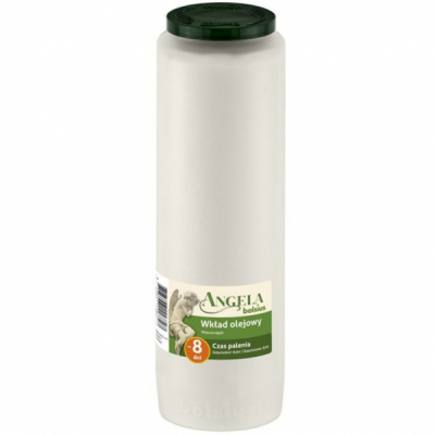 Rezerva candela Bolsius ulei Angela alb 6.3x21.5cm 8 zile DNC29302