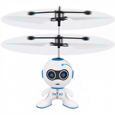 Robot zburator magic pentru copii control prin senzor tactil alb SF609 CWT