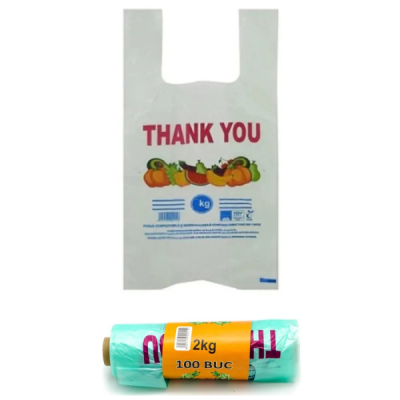 Rola 50 Sacose Maieu Plastic Ecologice 2Kg Dafin DNC42671 Div.Culori-Modele