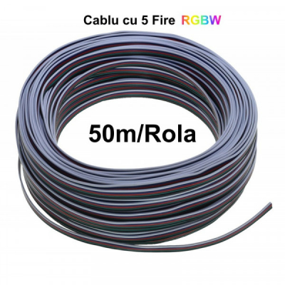 Rola 50m Cablu Alimentare Banda/Modul LED RGBW 5 Fire 18E014 XXM