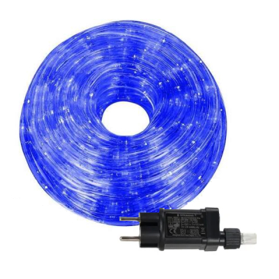 Rola Furtun Luminos de Craciun 20m 8 Jocuri Lumini Albastru Alimentare Priza TOLED20M