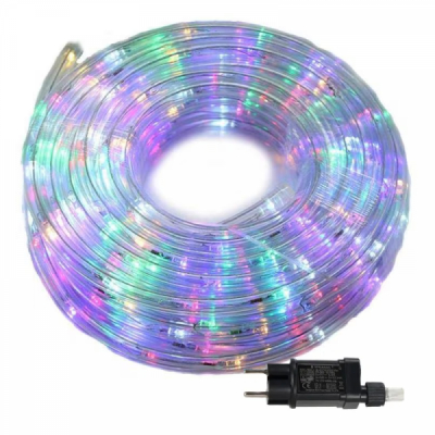 Rola Furtun Luminos de Craciun 20m 8 Jocuri Lumini Multicolore Alimentare Priza TOR12