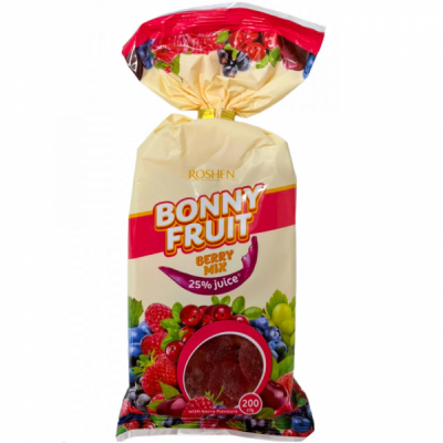 Roshen Bonny Fruit Berry Mix Jeleuri cu Aroma de Fructe 200g MGR23239