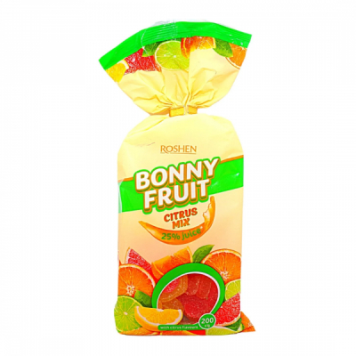 Roshen Bonny Fruit Jeleuri cu Gust de Fructe Citrice Mixte 200g MGR23240