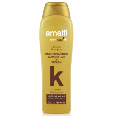 Sampon cu keratina si ulei de argan pentru par deteriorat 750ml Amalfi DNC15955
