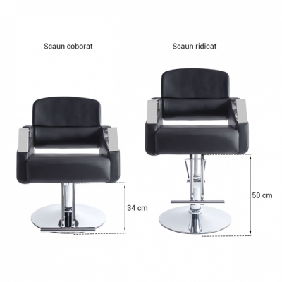 Scaun Coafor Frizerie Reglabil, Suport, Negru Armand LZY1068