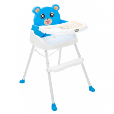 Scaun de Masa Copii 3in1 2 Trepte Teddy Bear Jolly Kids Blue HC2188