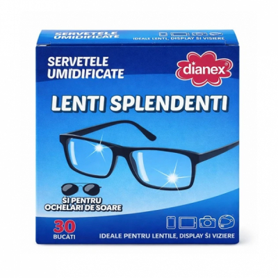 Servetele Umede pentru Curatarea Ochelarilor 30 Bucati Dianex DNC67796