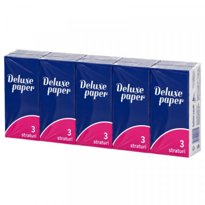 Set 10 Pachete Servetele Batiste Igienice 3str Deluxe Paper CNN DNC