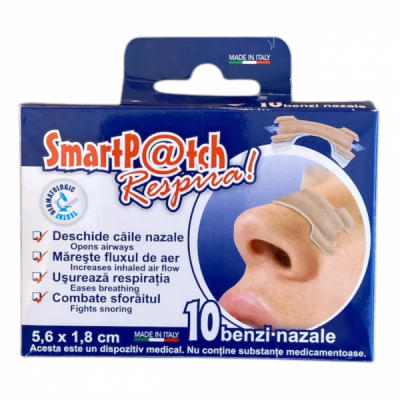 Set 10 Plasturi nazali antisforait SmartPatch DNC20350
