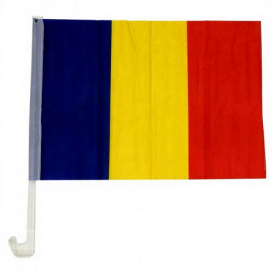 Set 10 Steaguri Romania Textile Prindere Auto Tricolor 45x30cm DNC55159