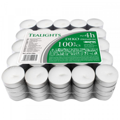 Set 100 Lumanari Pastila Ceara Alba 4h Neparfumate Deko DNC