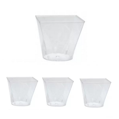 Set 100 Pahare Plastic Clar pentru Shoturi 5.5x5x3.5cm 60ml MC06