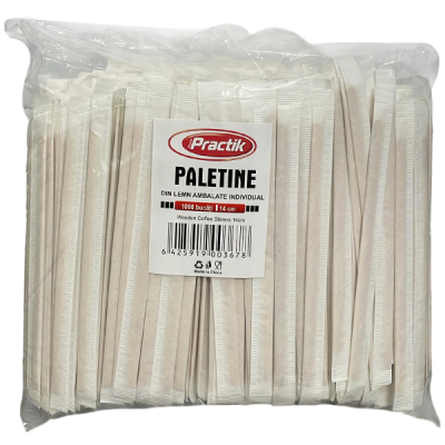 Set 1000 Palete LEMN Amestecat Cafeaua Ambalate Individual 14cm Practik CNN51505