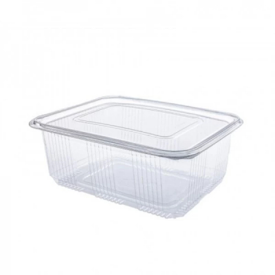 Set 100x Caserole PET Transparent capac atasat 1000gr DNC29535