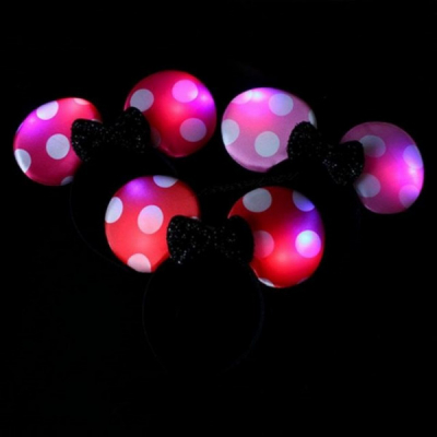 Set 12 Bentite tip Urechi Mickey Mouse Joc Lumini LED Div.Culori
