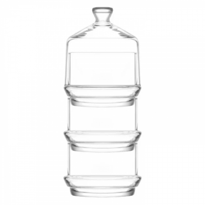 Set 12 Bomboniere Sticla cu Capace 8.1x11.8cm 285ml LAV Berry S1 ARTC