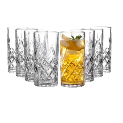 Set 12 Pahare Tumbler Sticla 300ml Mansoura Morano Romburi TIMELESS CNN