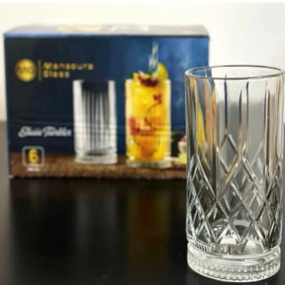 Set 12 Pahare Tumbler Sticla 300ml Mansoura Morano Romburi TIMELESS CNN