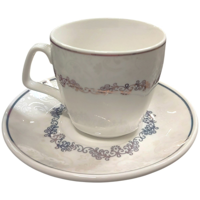 Set 12 piese cesti cafea si farfurioare ceramica 6 persoane 220ml C4079 CNN50551