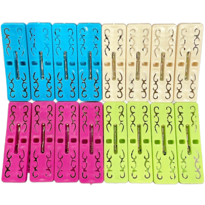 Set 16 Carlige Rufe Plastic Colorate CNN52565