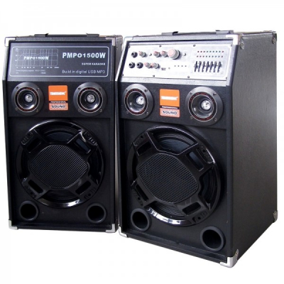 Set 2 Boxe Active cu USB, pentru MP3, Karaoke, Chitara DP284A 240W