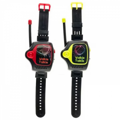 Set 2 Ceasuri Walkie Talkie pentru Copii Plastic Rosu Verde ZR327 CWT