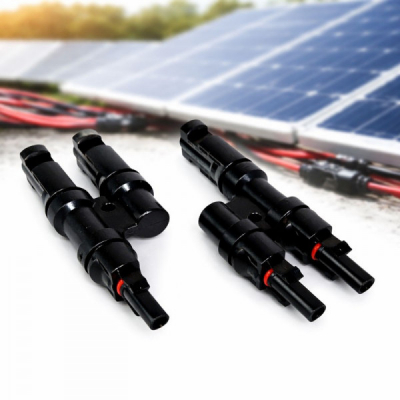 Set 2 Conectori Solari MC4 Tip Y Adaptor 1000V 1 Tata la 2 Mama 0B004 XXM