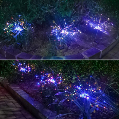 Set 2 Decoratiuni Luminoase de Craciun 60LED 65cm Solare Multicolor