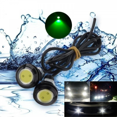 Set 2 LEDuri Lumini Auto 23mm 12V 9W IP65 Verde 1F046 XXM