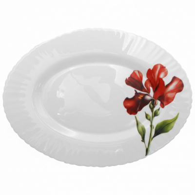 Set 6 Platouri Ovale Opal Model Sabrina Red 32cm DNC67373