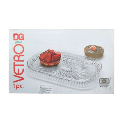 Set 2 Platouri Sticla Vetro GDglass 20.5x17.5cm PL1183GCL 2xCNN40387