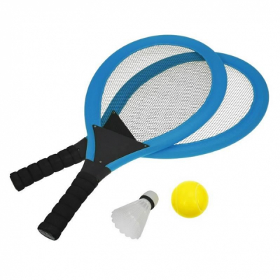 Set 2 Rachete XL Minge, Fluturas, Tenis de Plaja si Badminton 63x28cm