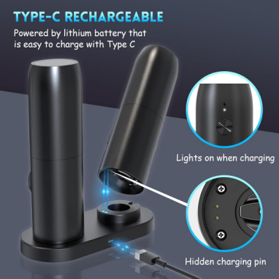 Set 2 Rasnite Electrice Reincarcabile la USB LED Sare, Condimente