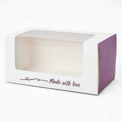 Set 20 Cutii cozonac cu fereastra Made With Love 32x15x15cm DNC66550