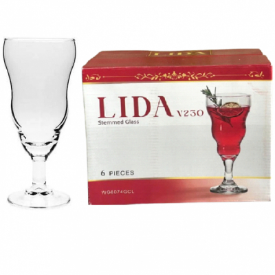 Set 24 Pahare Cocktail Sticla cu Picior WG8074GCL 230ml Lida V230 CNN54046