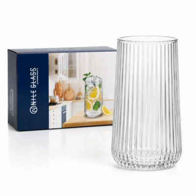 Set 24 Pahare Sticla Long Drinks Limonada, Suc Hawai 400ml CNN54373
