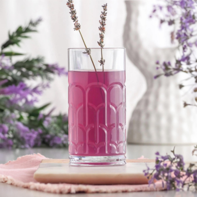 Set 24 Pahare Sticla Apa Suc Long Drinks 390ml LAV Archie ARH440