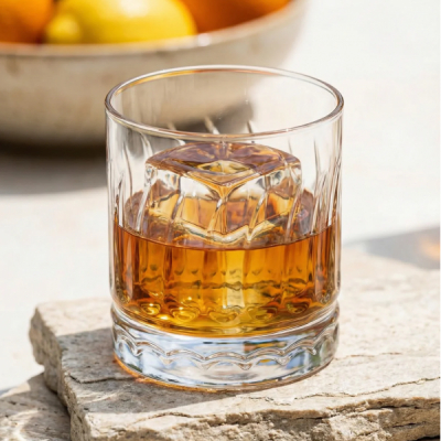 Set 24 Pahare Sticla Apa Suc Whiskey 330ml LAV Wave 430