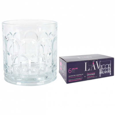 Set 24 Pahare Sticla Apa Suc Whiskey 370ml LAV Archie ARH430