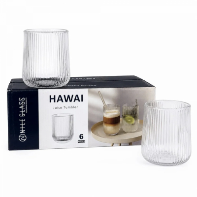 Set 24 Pahare Sticla Ceai Cappuccino Apa 8.5x7cm Hawai CNN54372