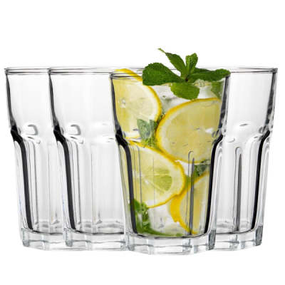 Set 24 Pahare Tumbler de Sticla Apa Suc Limonada 360ml Limo CNN50877