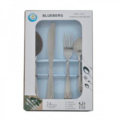 Set 24 tacamuri din otel inoxidabil Blueberg BB901 JU